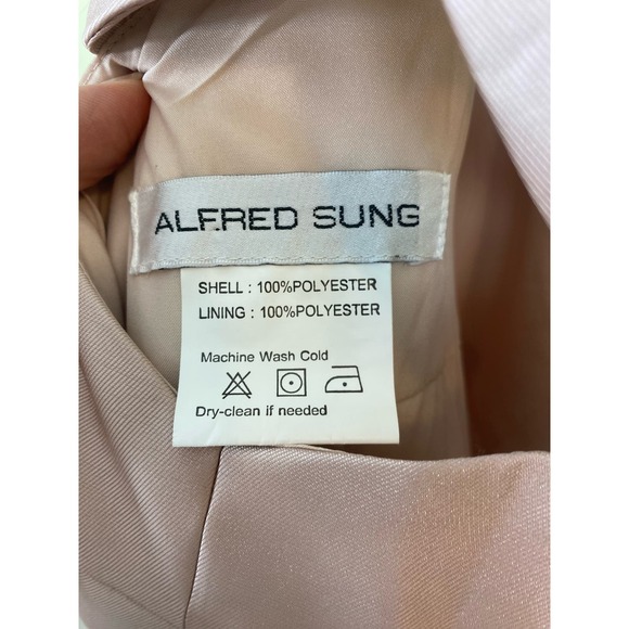 Chic Alfred Sung D751 Off The Shoulder Criss Cross Maxi Dress Gown , Size 14 - Picture 5 of 6